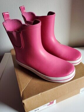 J.Crew Crewcuts Pink Rubber Rainboots Girls Size 3